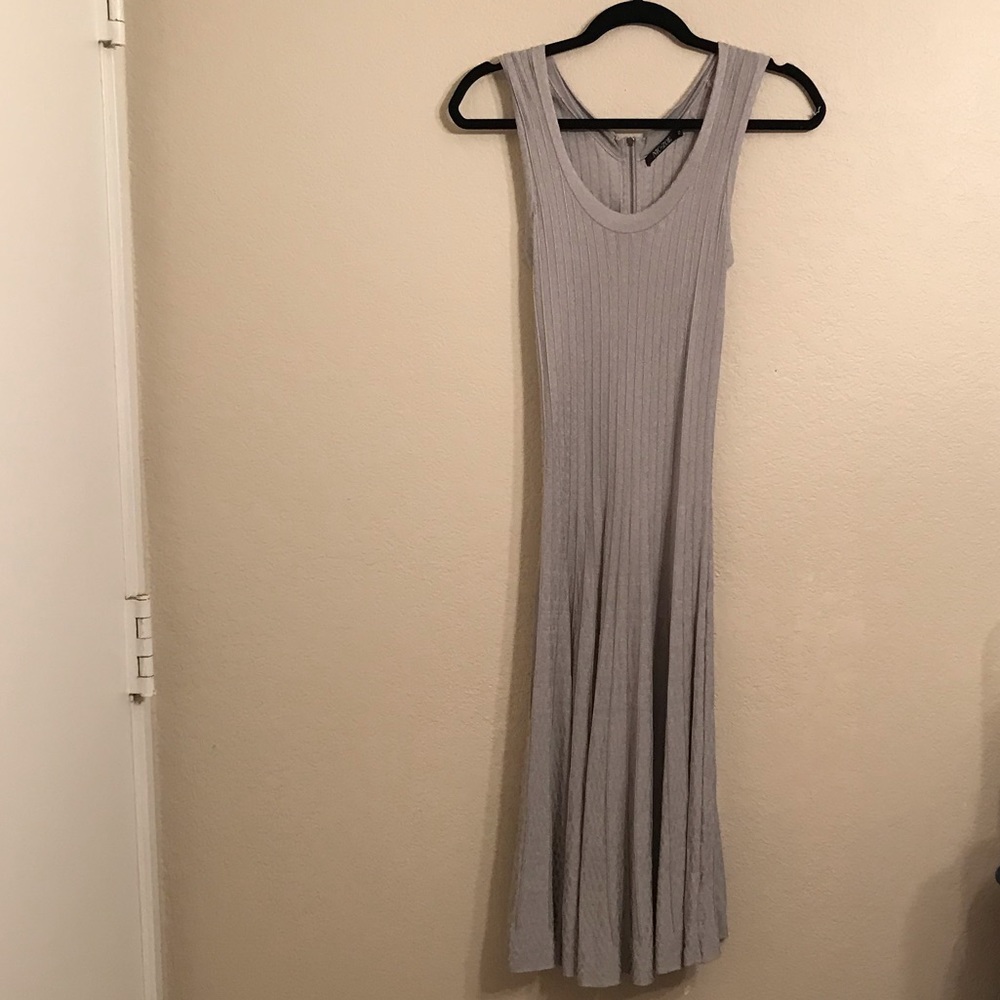 NIC+ZOE scoop neck silver dress; Size PS